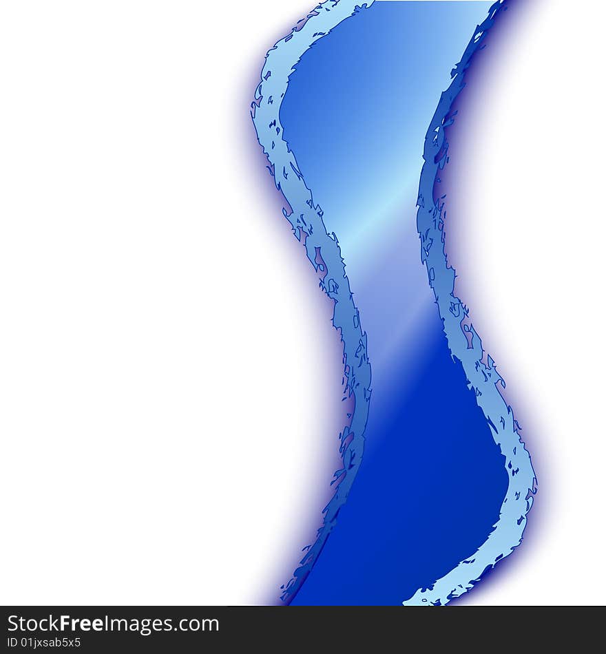 Abstract blue design element, illustration