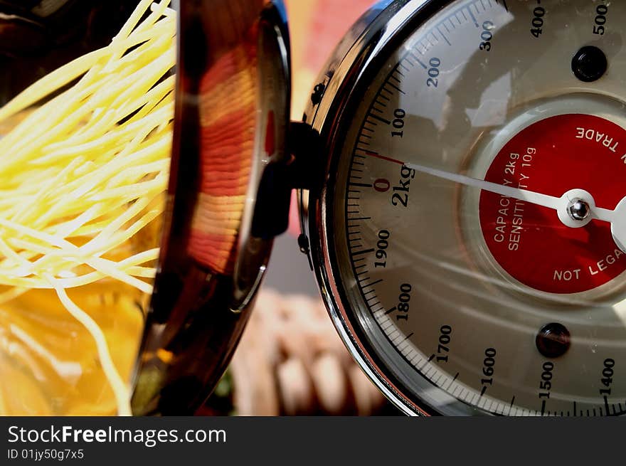 Handmade spaghetti, typical italian pasta