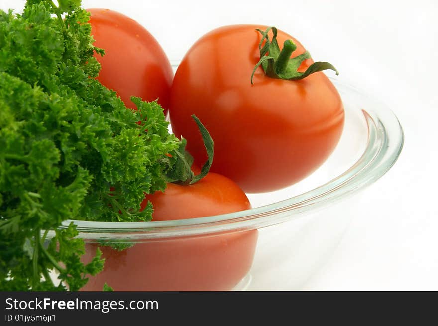 Tomate on a white background