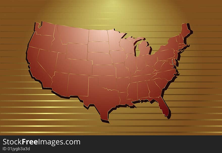 Vector USA map