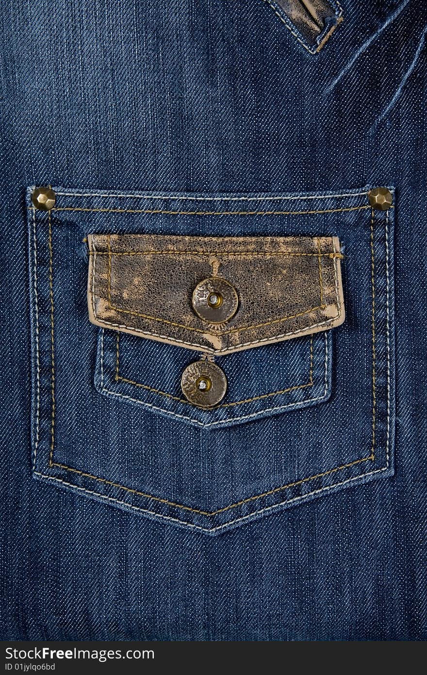 Close-up of blue jeans