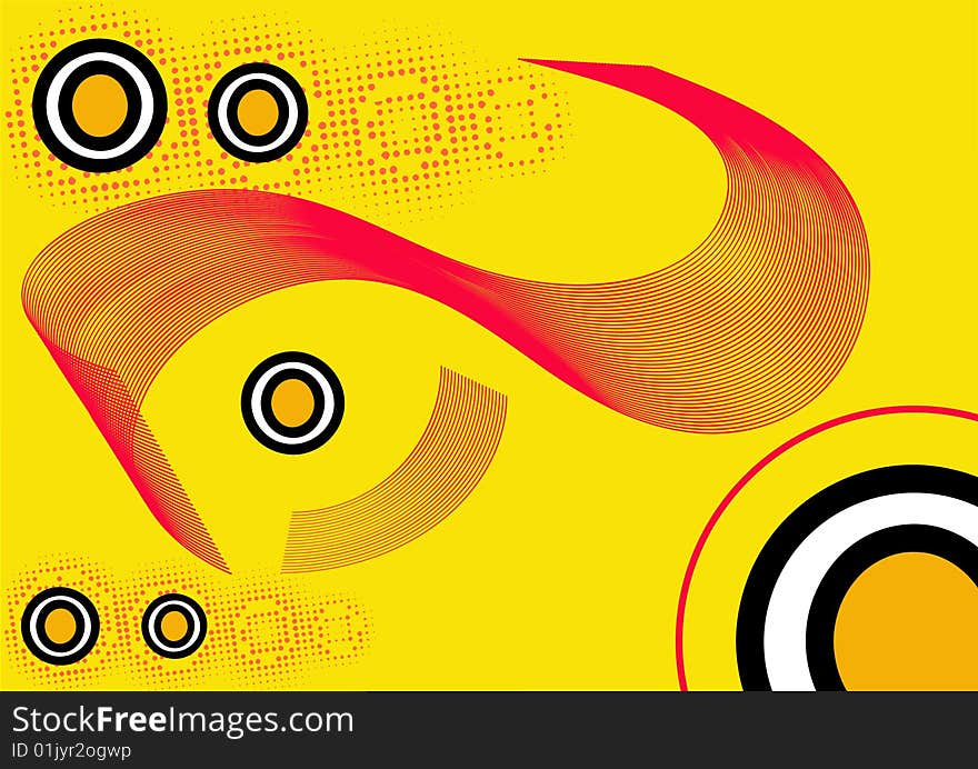 Modern yellow background with bubble. Modern yellow background with bubble