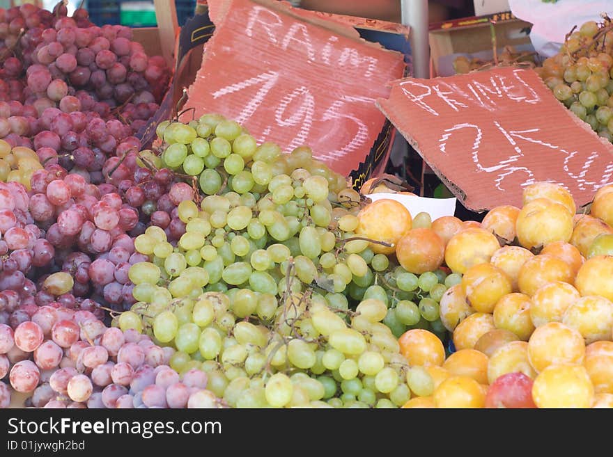 Grape on a street market. Grape on a street market