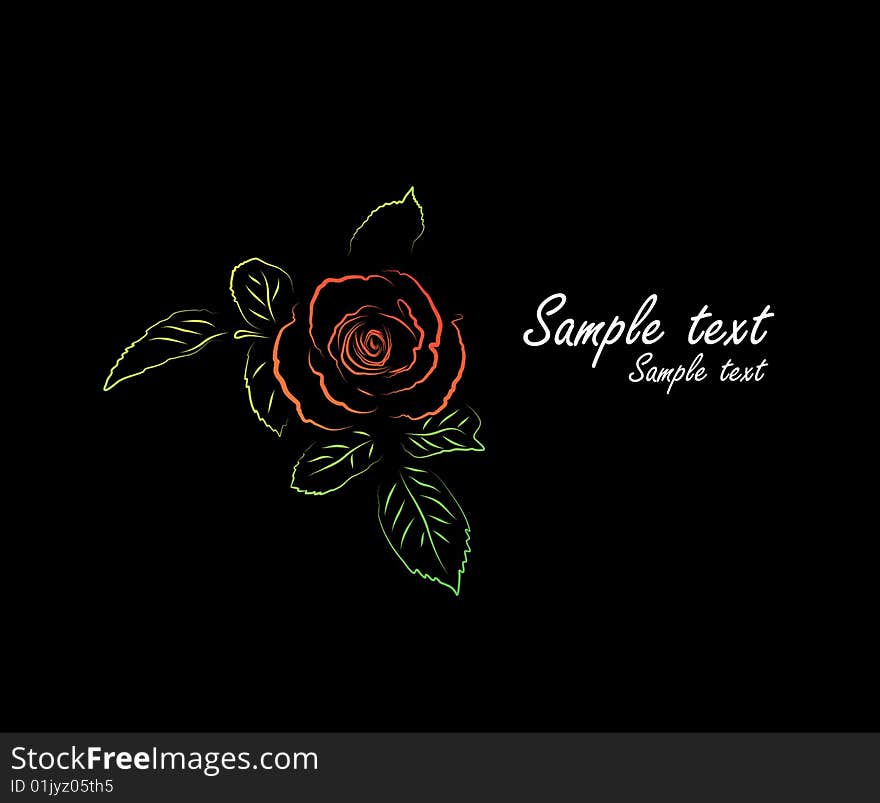 Vector. Rose background