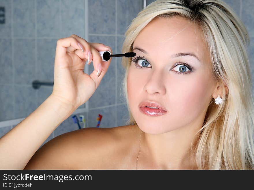 Girl in bathroom