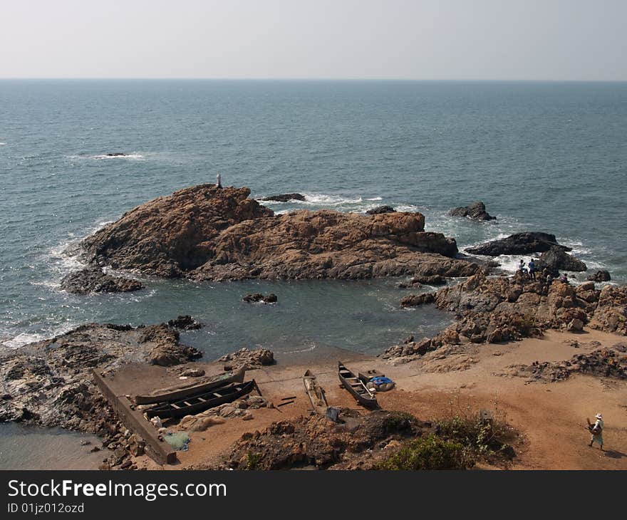 Seashore of the Arabian Sea at March.