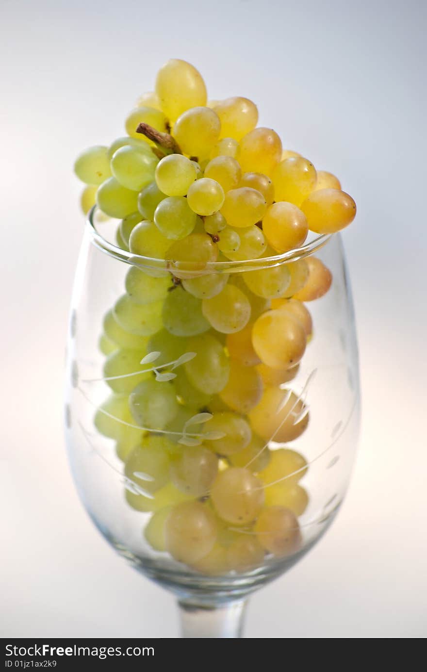 Grapes In Wine Glass