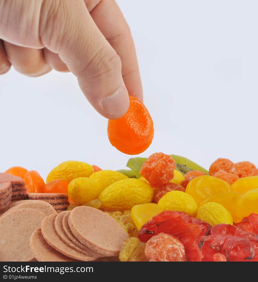 The close-up selects the dry fruit