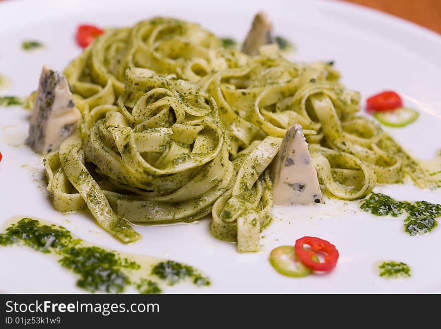 Close-up of pasta with cheese