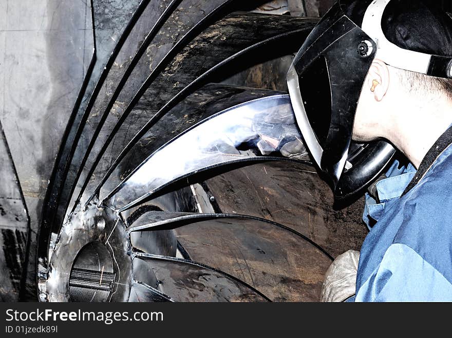 Welder At Work