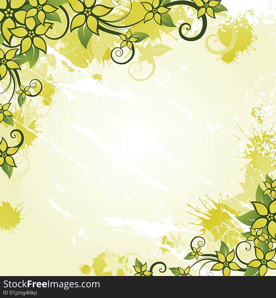 Floral background with place for text