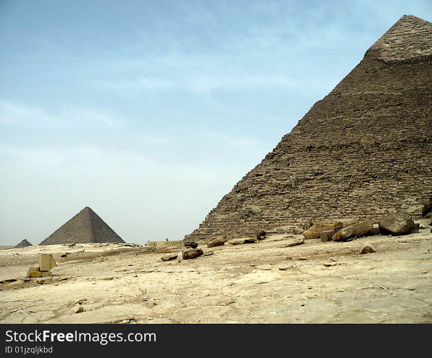 Two famous pyramids of Giza. Two famous pyramids of Giza.