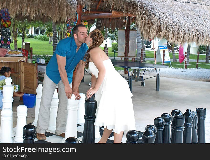 Wedding chess check mate.