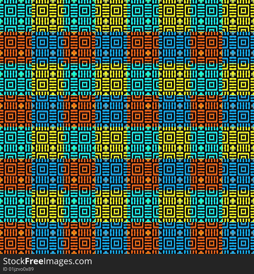 Abstract Vibrant Blocks Pattern