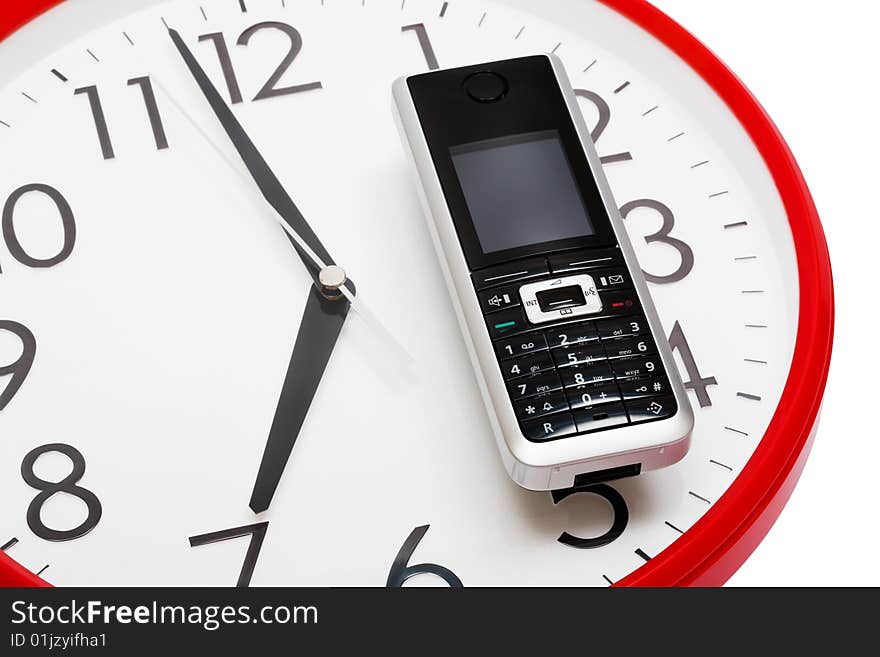 Phone and clock