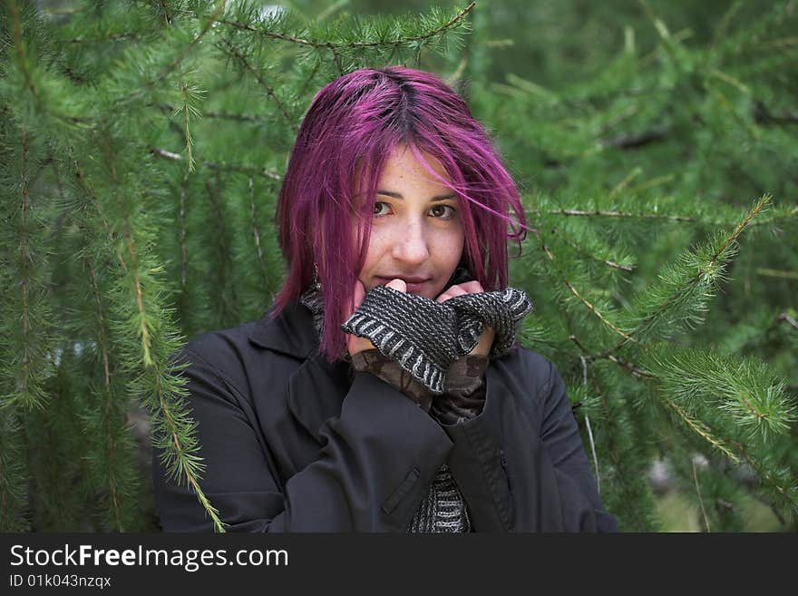 Woman in a park