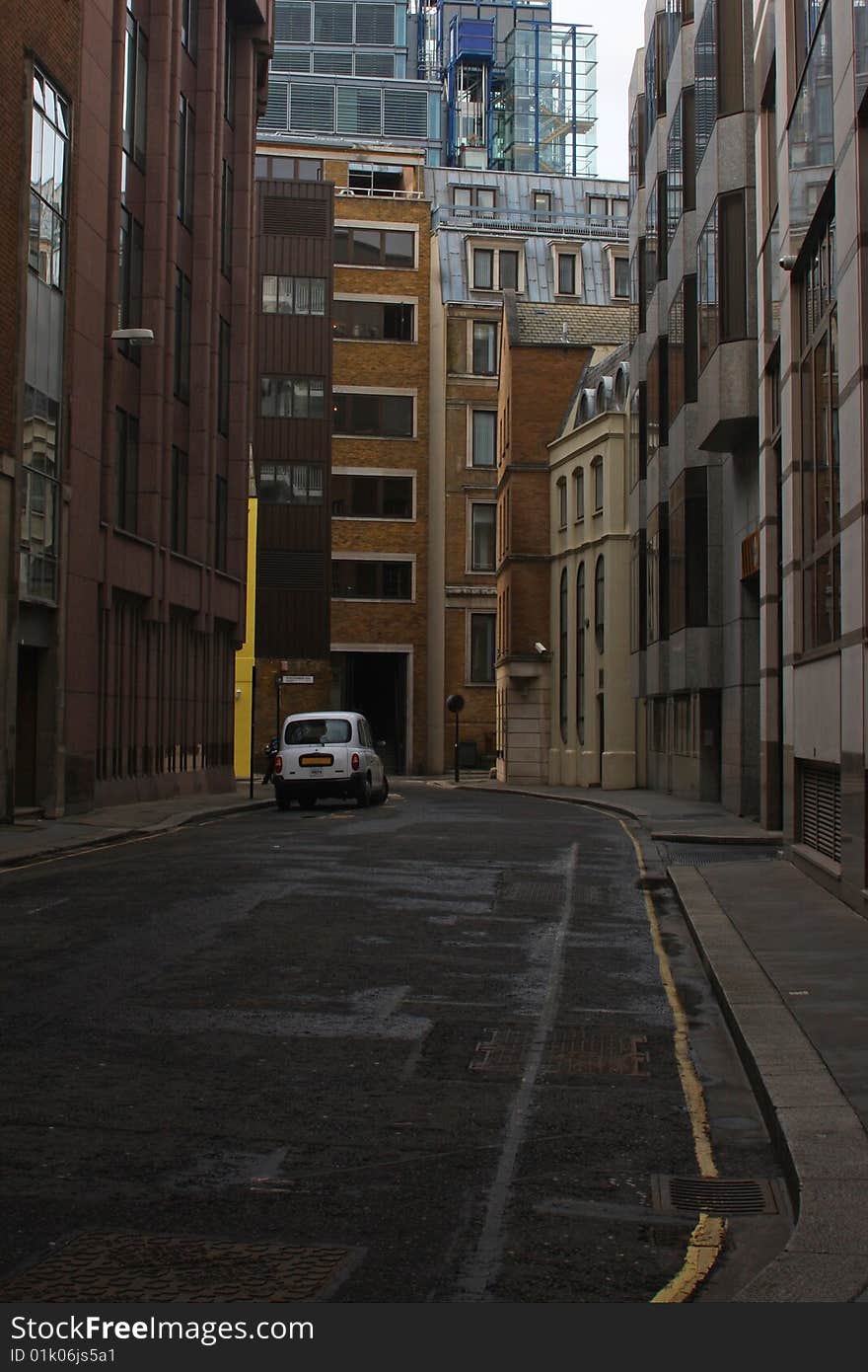 Lone Car On Street