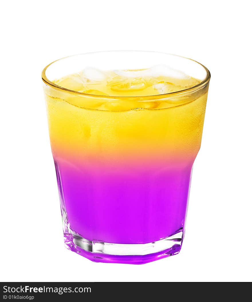 Cocktail With Ice Isolated