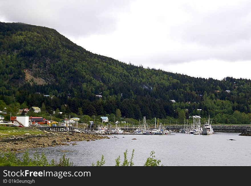 The yacht harbour at Haines Alaska. The yacht harbour at Haines Alaska