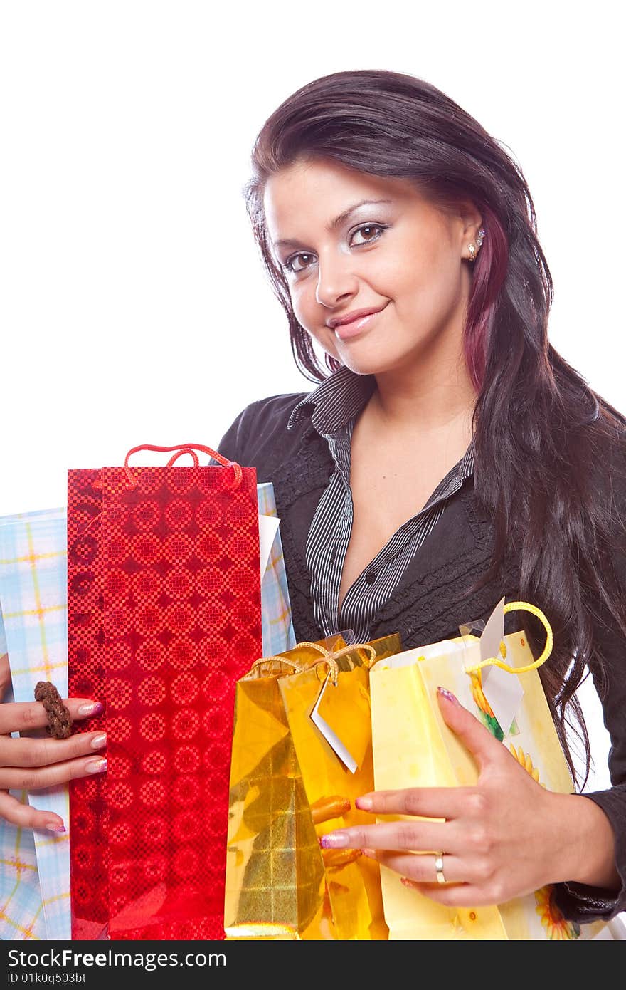 Beauty Girl With Bag