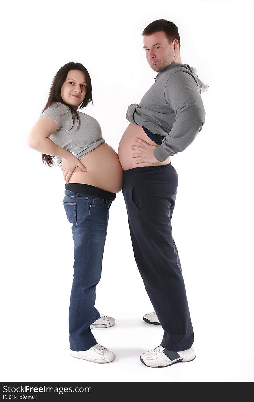 Pregnant woman with husband