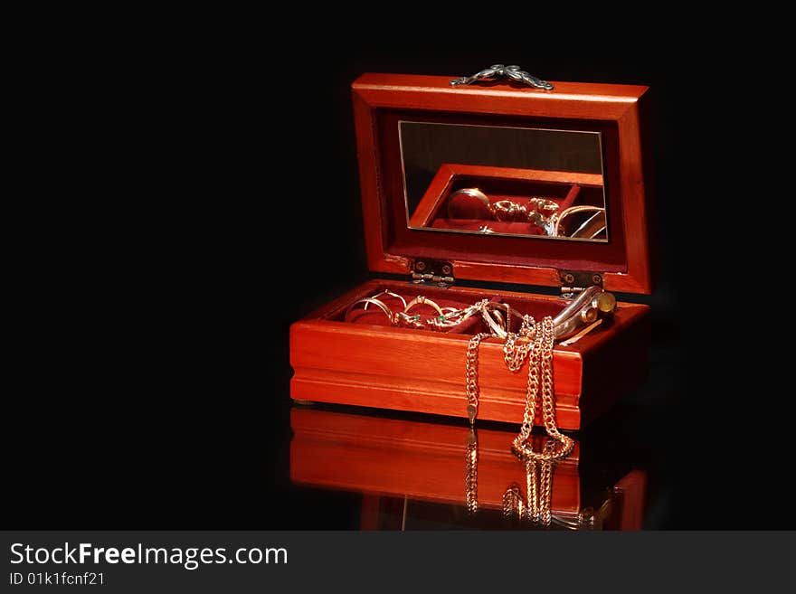 Casket with jewerly