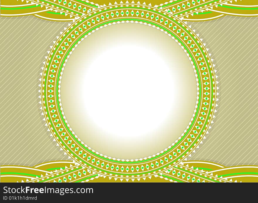 An elegant illustration design of circle frame for text or photos - blank so you can add your own images. Vector illustration.