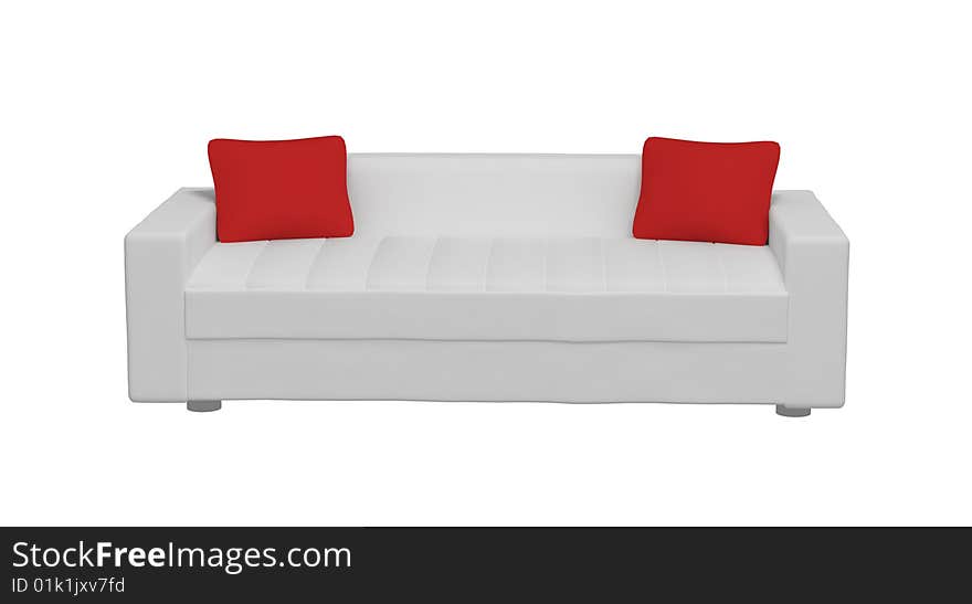 Sofa on the white background (3D)