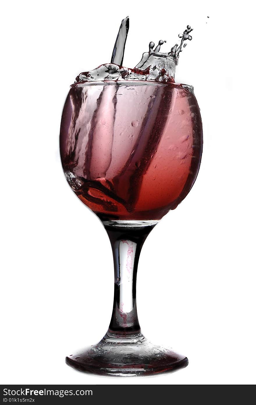 High speed water movement in glass wine cup