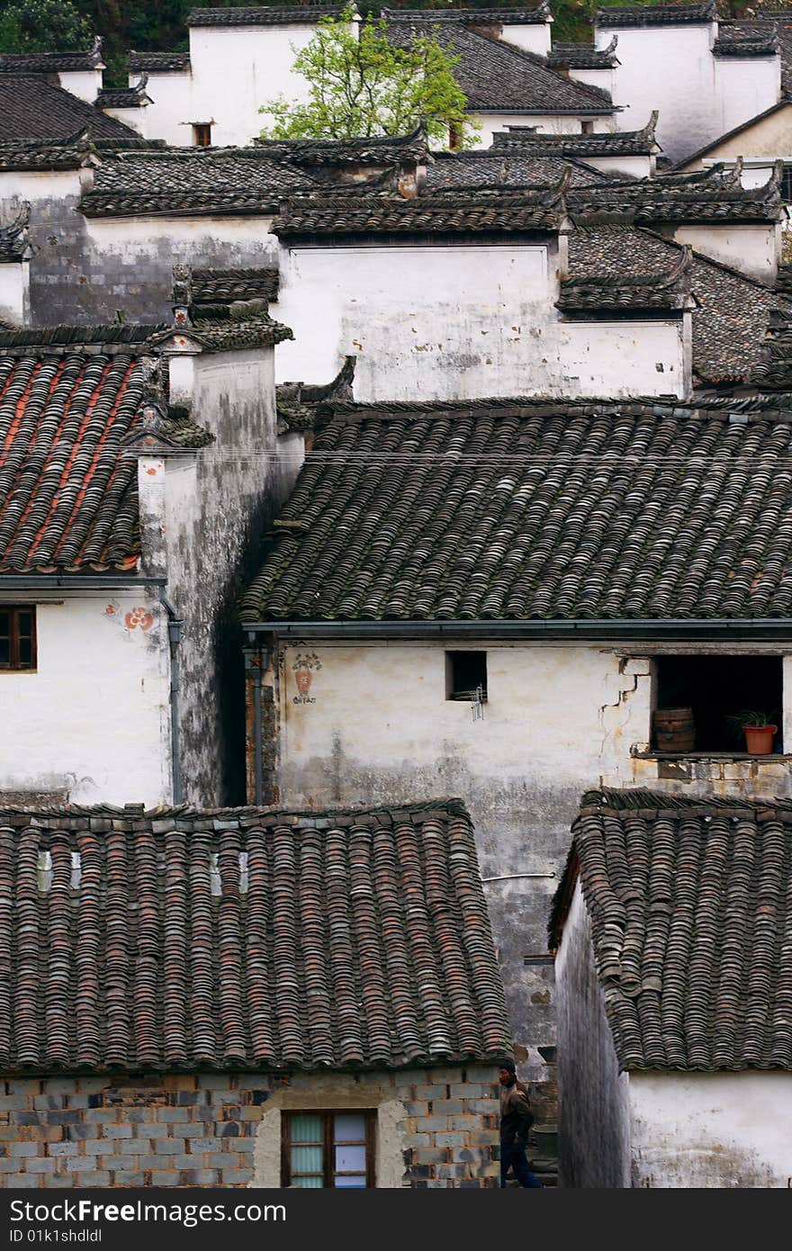 Chinese house in a village