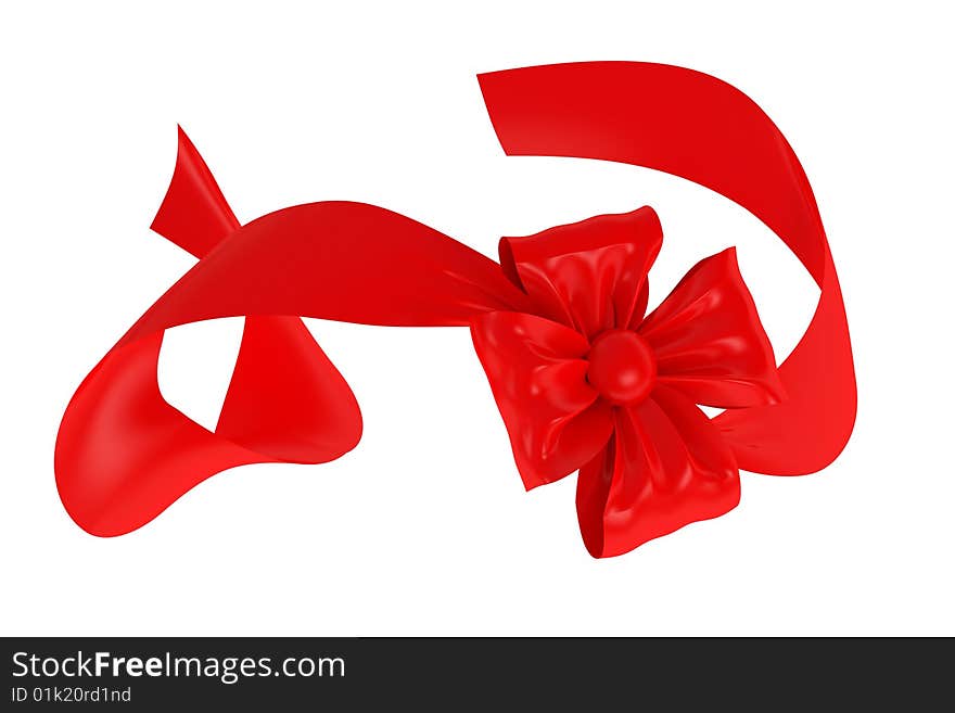 Red ribbon and bow