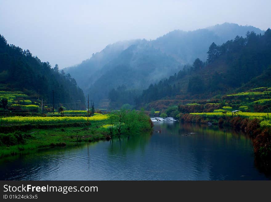 This is beautiful river in china