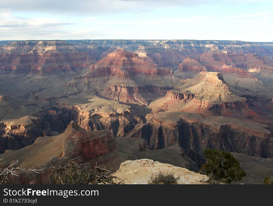 View of sunset at  Grand Canyon panorama. View of sunset at  Grand Canyon panorama