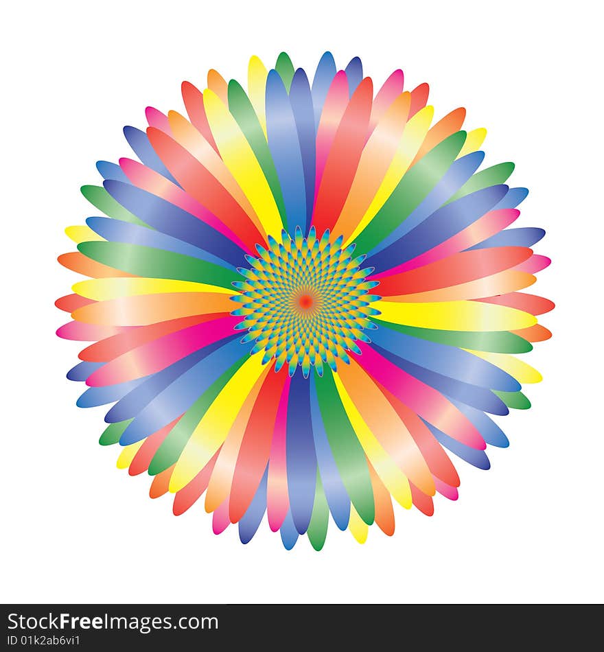 The vector illustration contain the image of flower