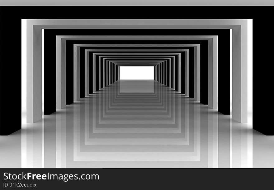 Three dimensional nonexistent abstract tunnel