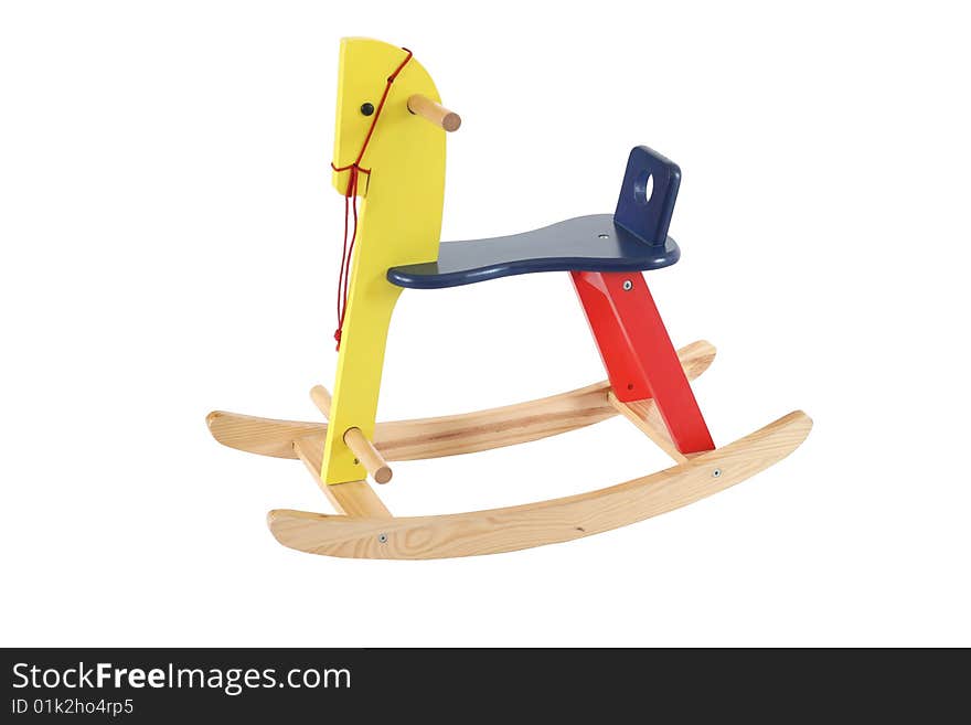 Wooden rocking horse