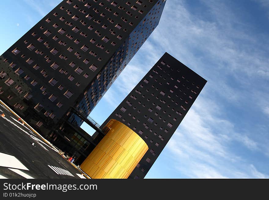 Three modern buildings in Milan