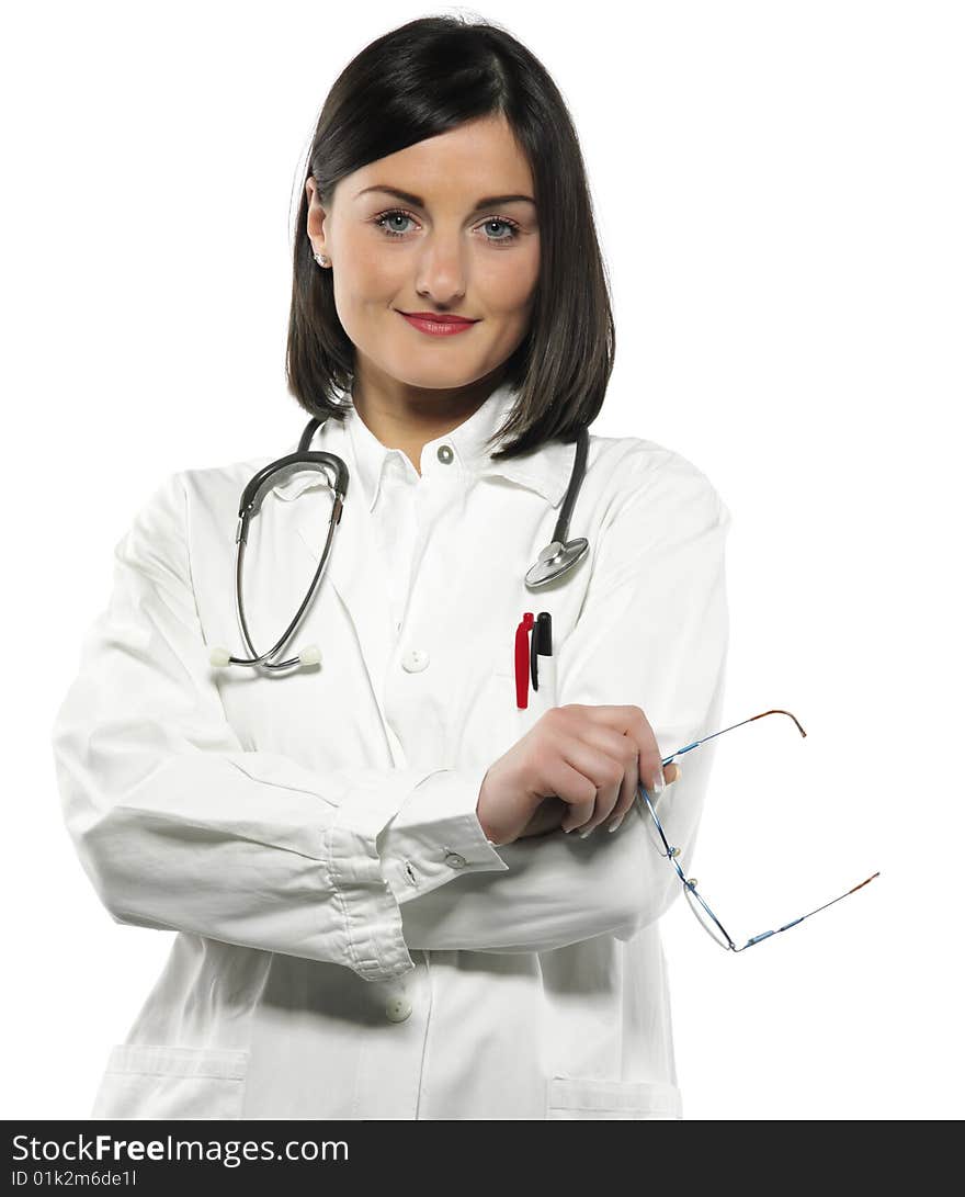 Female doctor with stethoscope