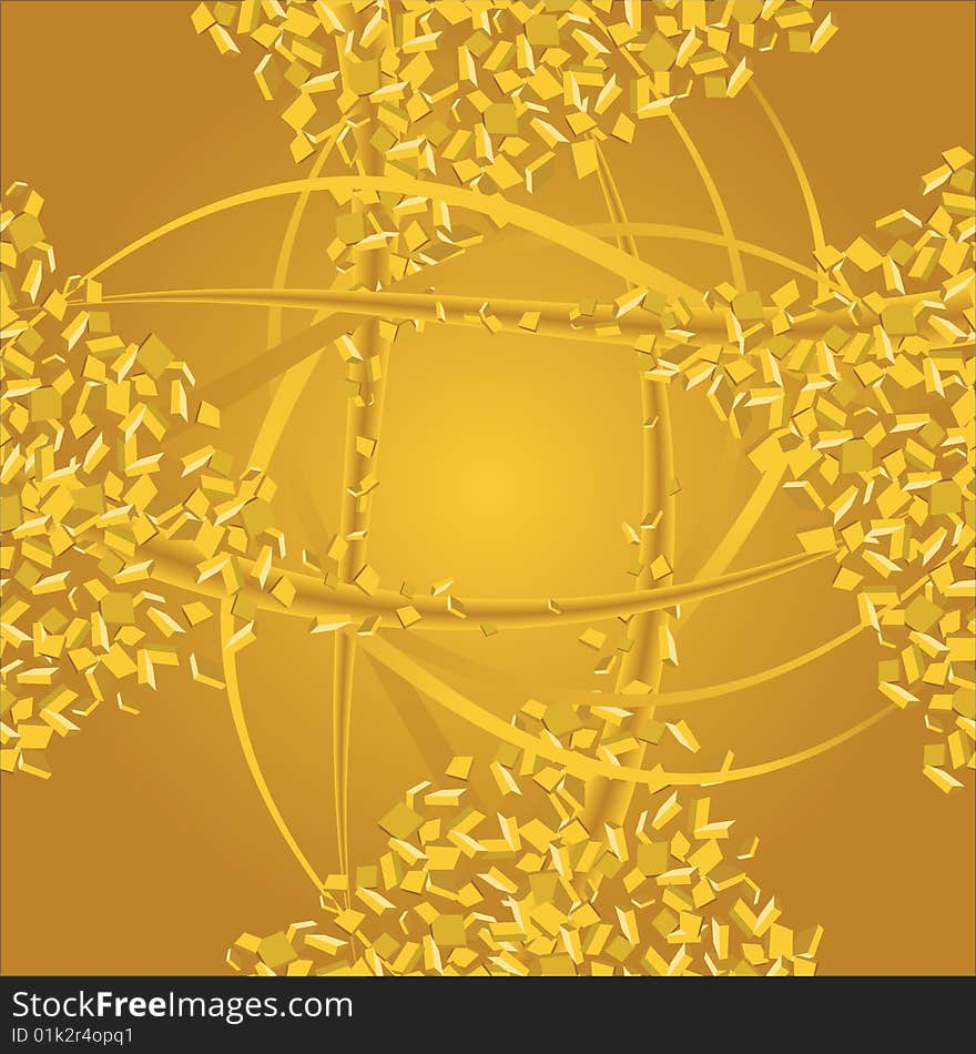 Gold seamless background. Vector. Without mesh.