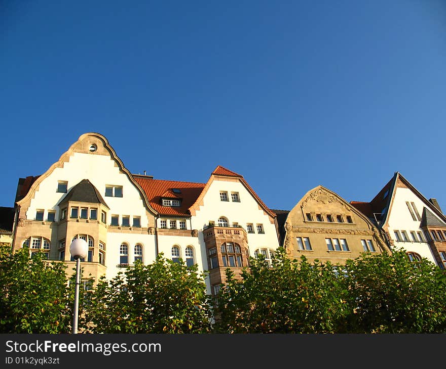 Luxury, old townhouses in Germany