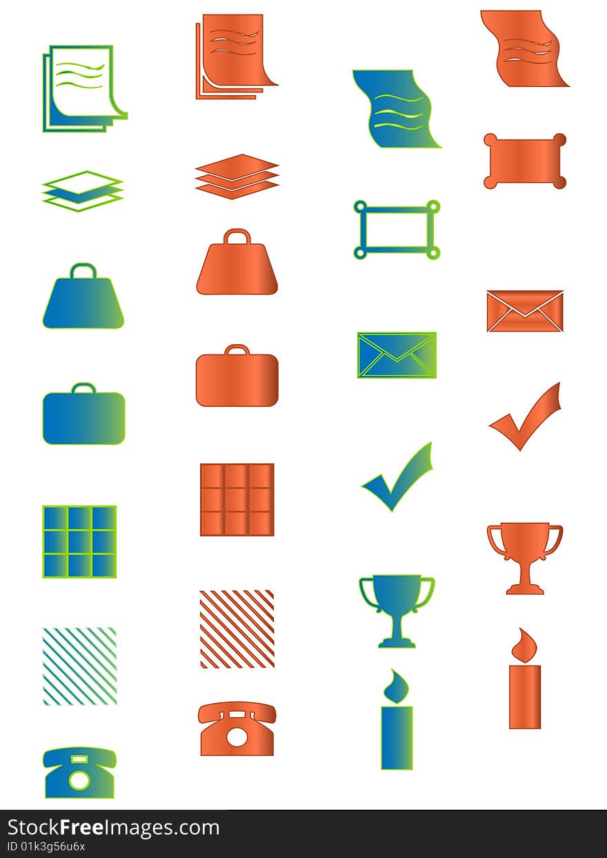 Variety icon for web, office, business and organizer presentation