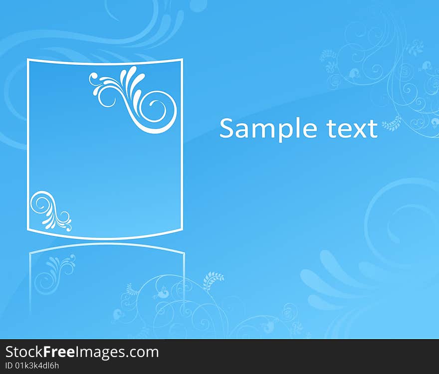 Blue wallplaper, vector illustration, AI file included