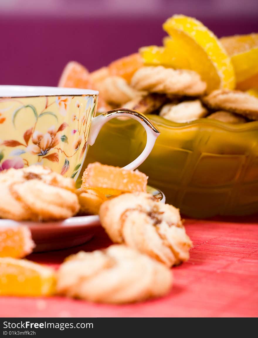 Cup of tea and cookies