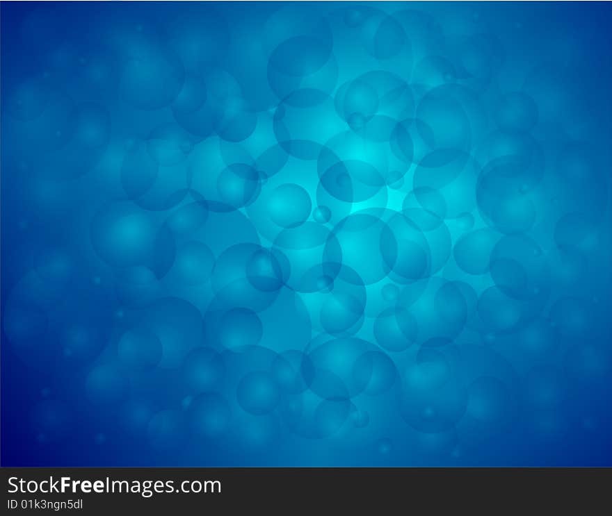 Blue Bubbly Background Vector