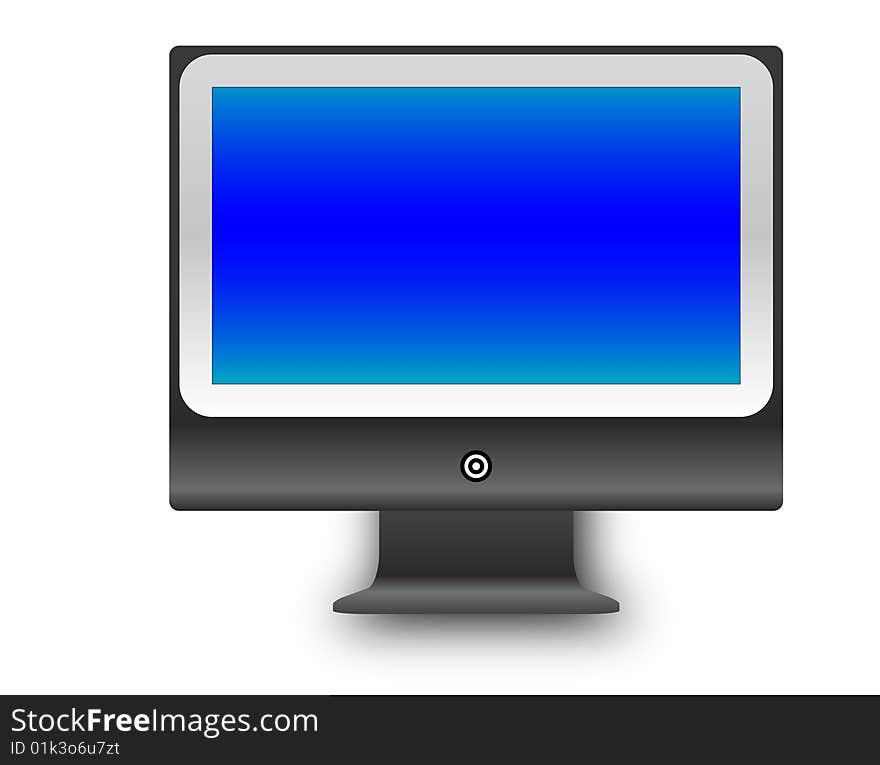 LCD tv / monitor isolated on white background