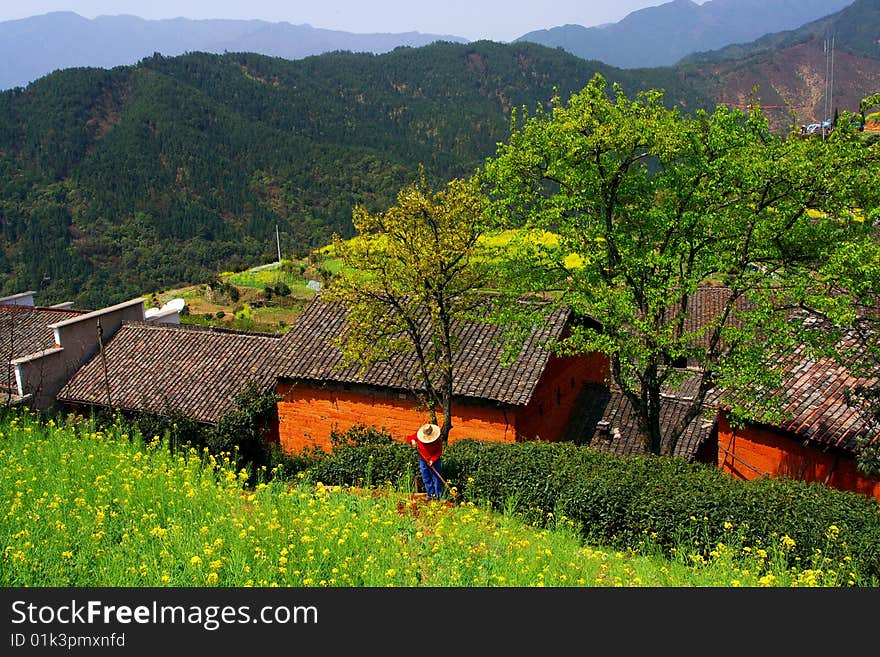 A beautiful village in mountian. A beautiful village in mountian