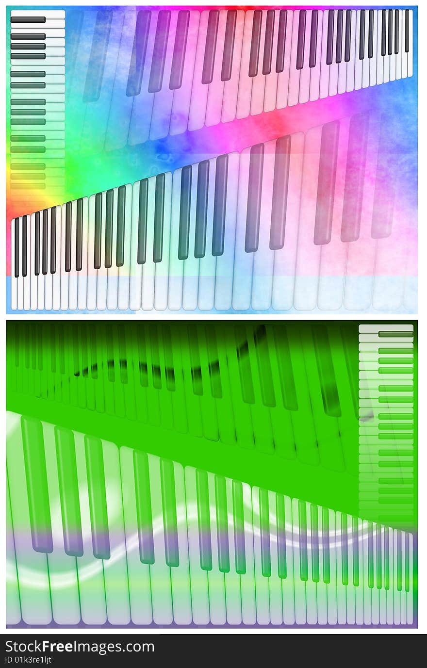 Musical Backgrounds Keyboards