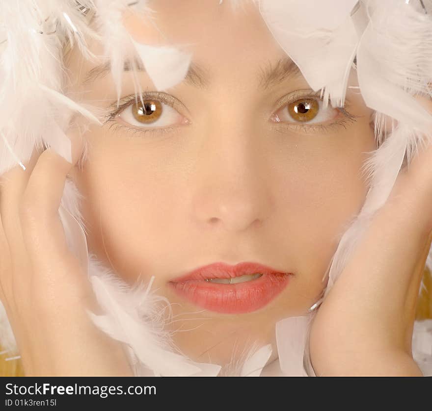 Woman in Feathers