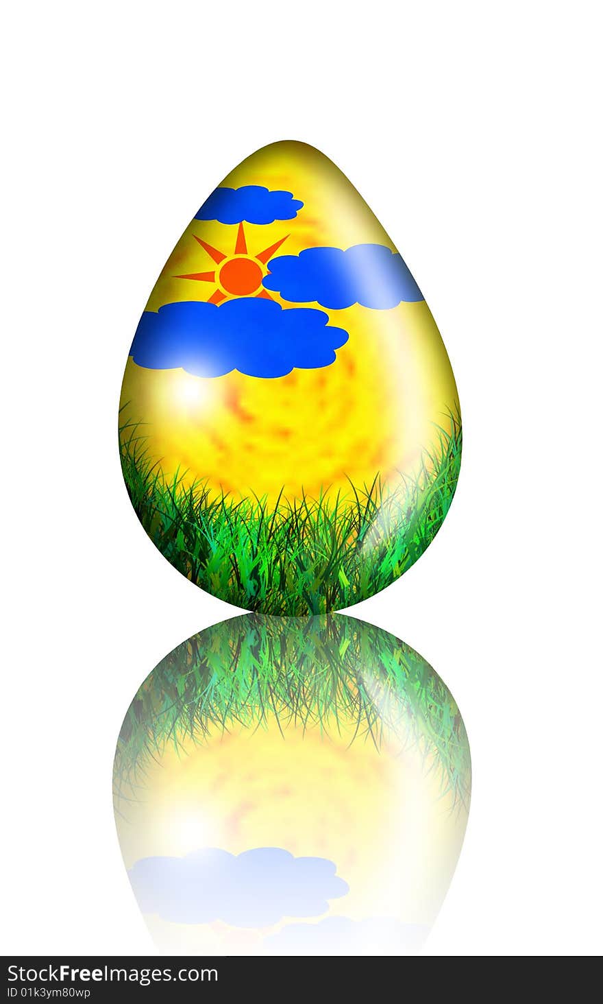 Easter egg is a symbol of the spring Christian holiday.