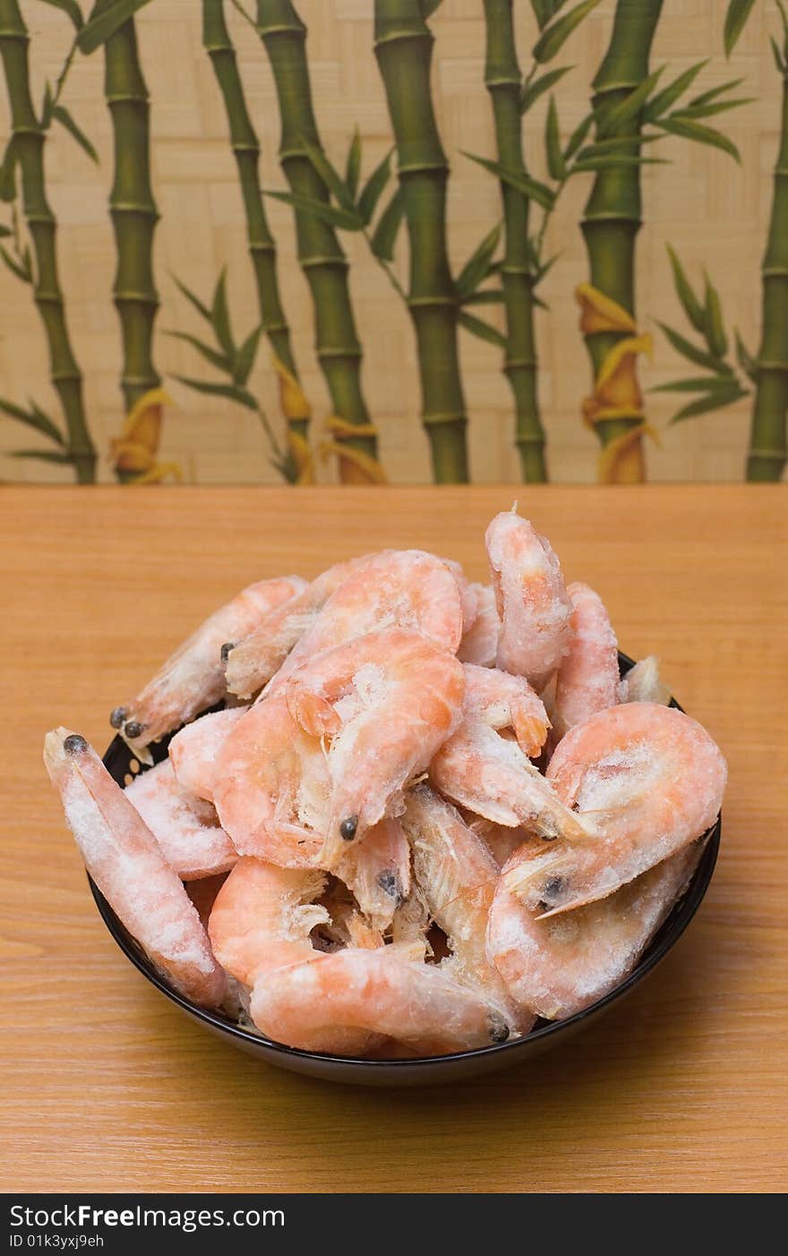 Frozen prawns